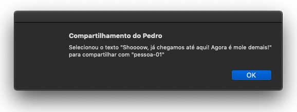 Menu do navegador com as nossas opções
